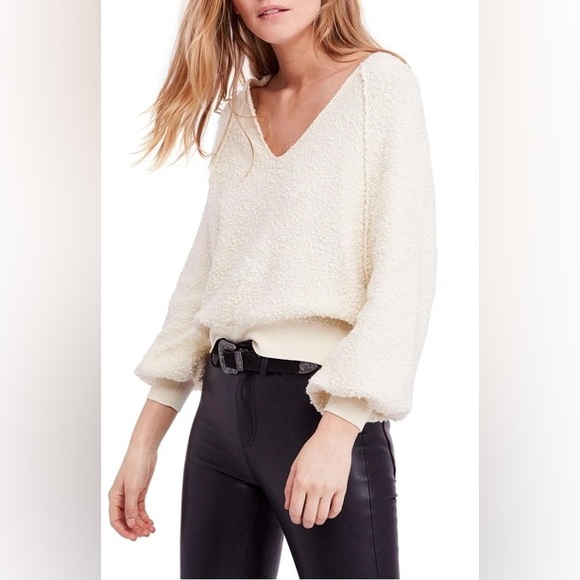 Free People Found My Friend Boucle Sweater - Picture 1 of 4